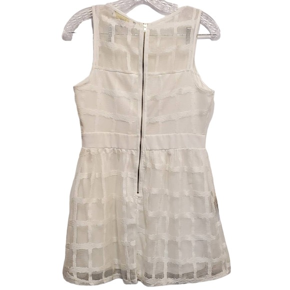 Anthropologie Finn & Clover Mesh Checkered Overlay Fit & Flare Mini Size Medium - Picture 2 of 6